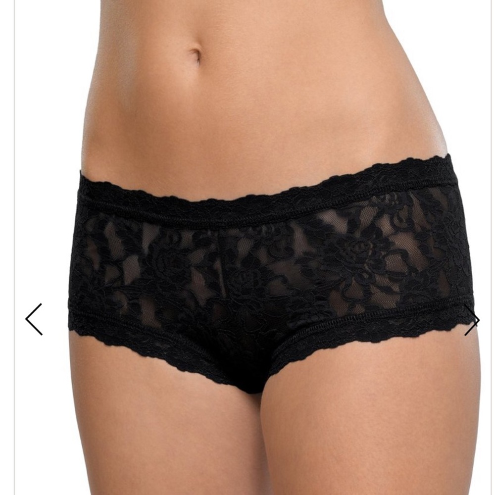 Hanky Panky black lacy boy shorts